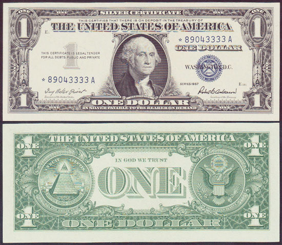 1957 USA $1 (Star Replacement) Unc L000618